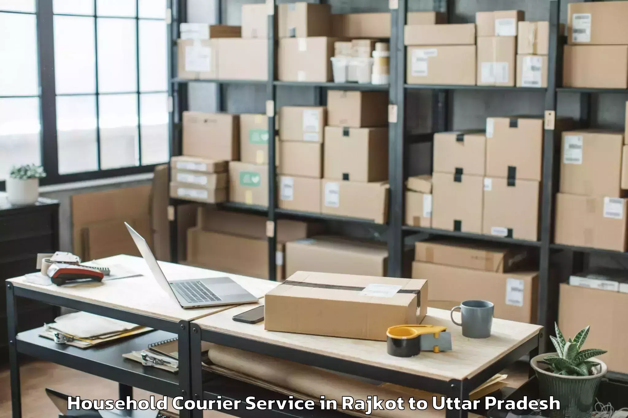 Professional Rajkot to Haidargarh Household Courier